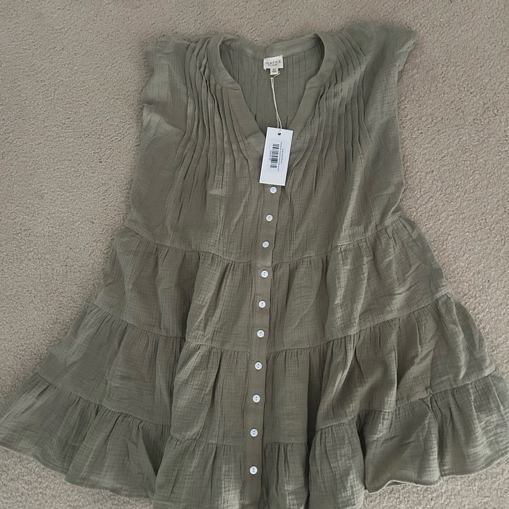 Marea light green/“succulent” color Mackenzie mini dress/cover up - Picture 4 of 8